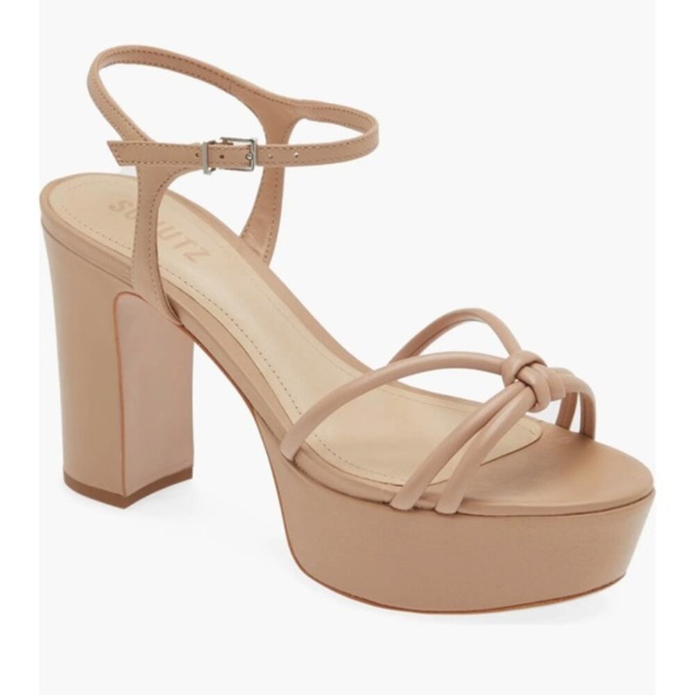 SCHUTZ Kelsie Platform Sandal Nude Size 11B